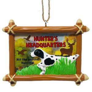 Hallmark Christmas Tree Ornament Hunter's Headquarters Hunting Dog Birds Deer